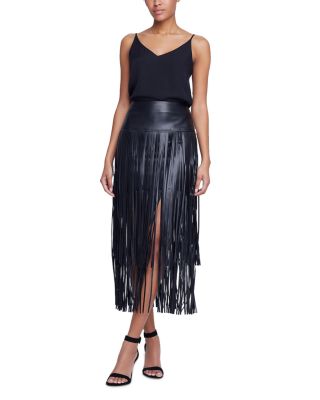 Karolina Tiered Fringe Midi Skirt 