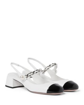Miu Miu - Women's Cap Toe Iconic Slingback Pumps