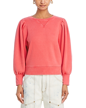 Shop Rails Tiffany Cotton Sweatshirt In Cherry