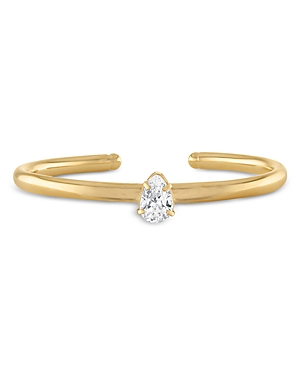 Shop Alexa Leigh Nell Pear Shape Cubic Zirconia Bangle Bracelet In 18k Gold Filled