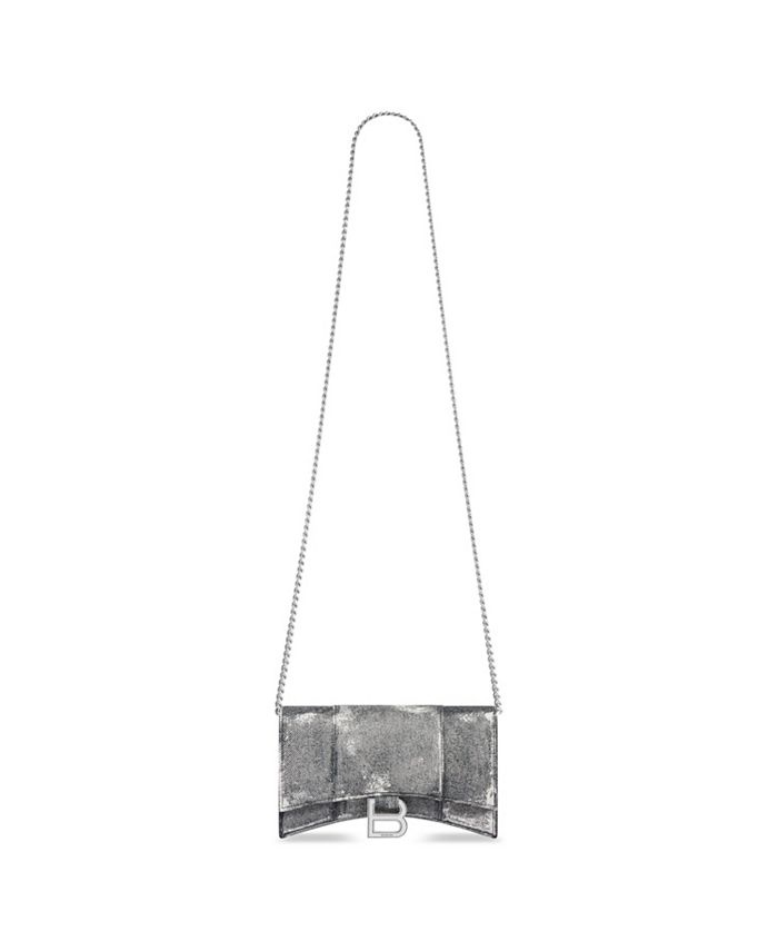Balenciaga Hourglass Wallet on Chain Denim Print | Bloomingdale's