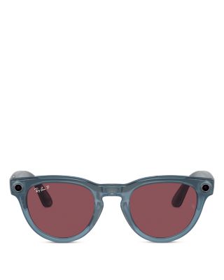 Ray-Ban Ray-Ban Meta Polarized Headliner Round Smart Sunglasses, 50mm