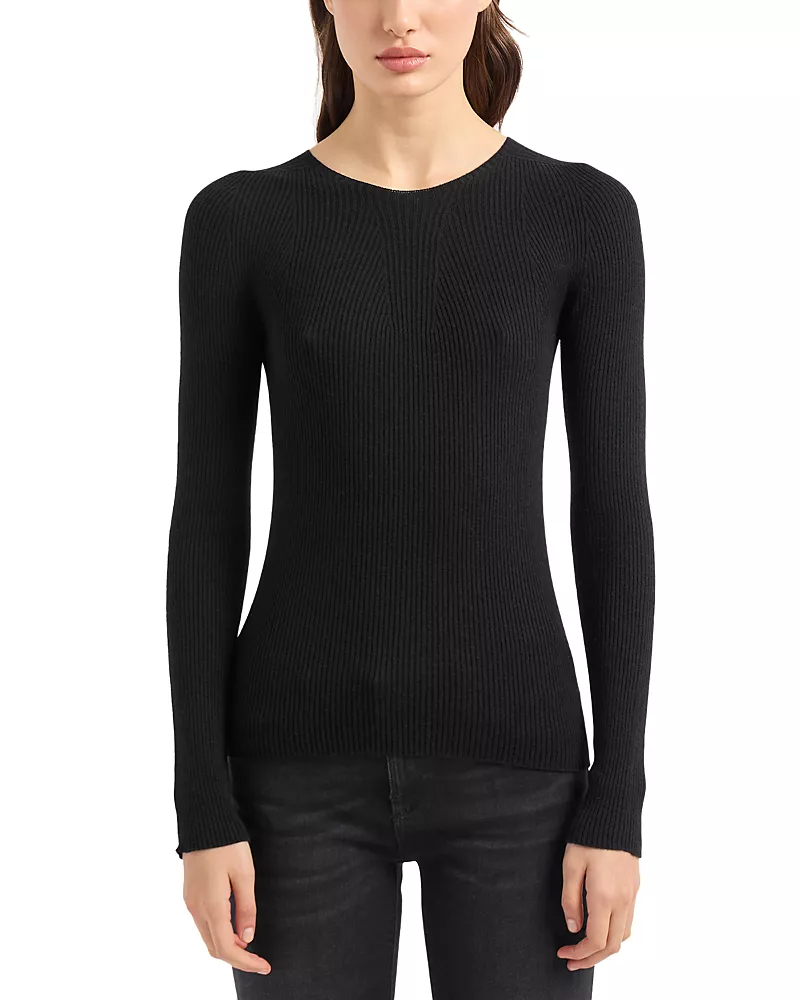 Emporio Armani Ribbed Crewneck Sweater