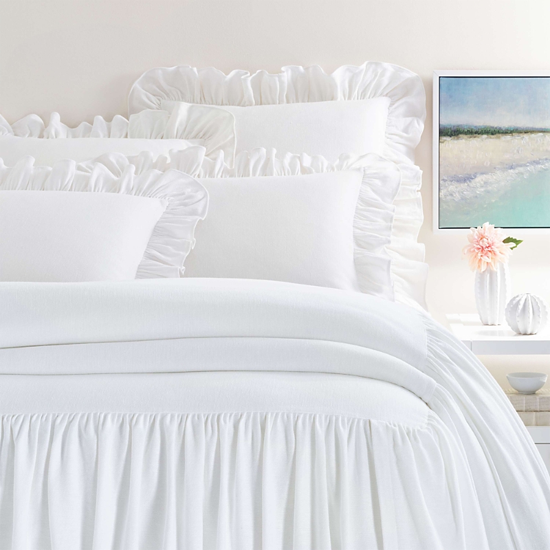 Annie Selke Wilton Bedspread, King In White