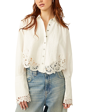 Shop Free People Hooked On You Shirt In Marshmallow
