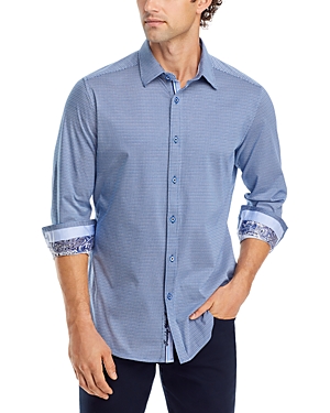 Robert Graham Liotta Long Sleeve Cotton Classic Fit Button Down Shirt In Navy