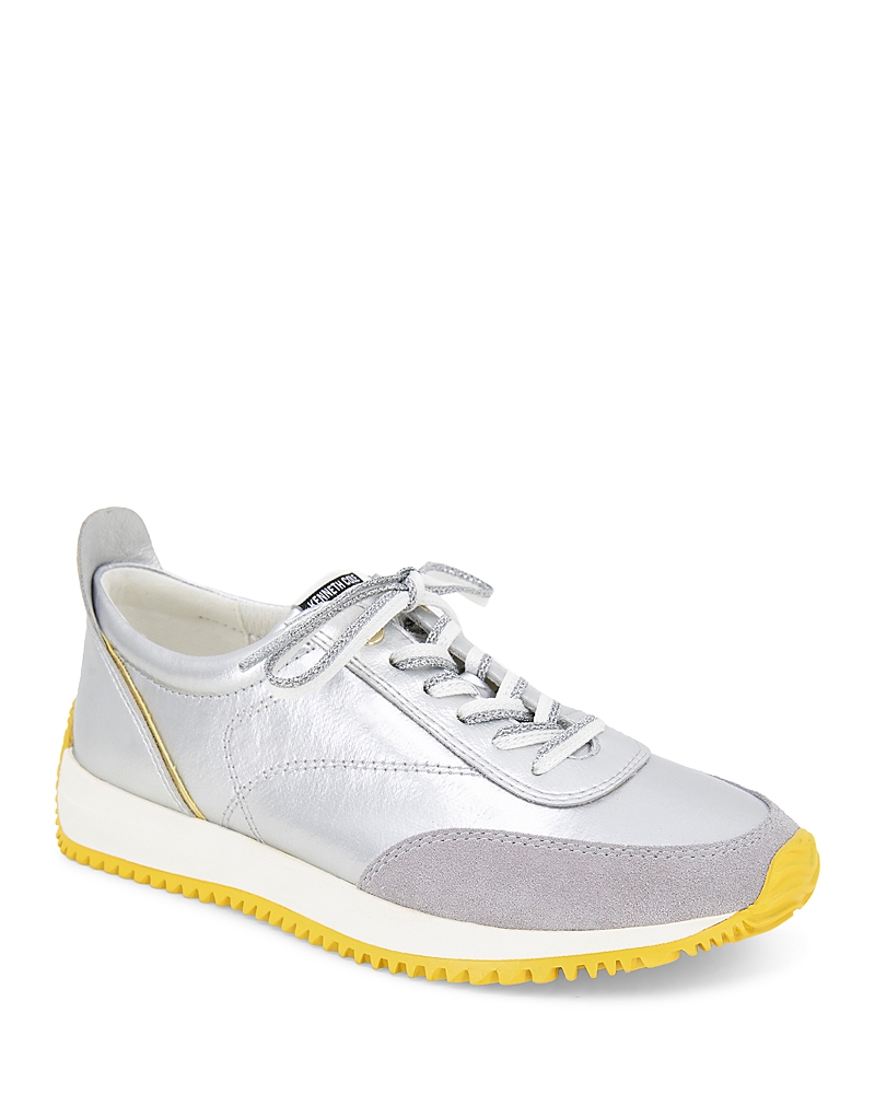 Shop Kenneth Cole Women's Jamie Lace Up Low Top Sneakers In Silver