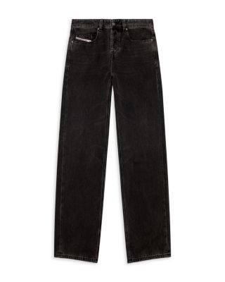 2001 D-Macro Straight Fit Jeans in Black Denim