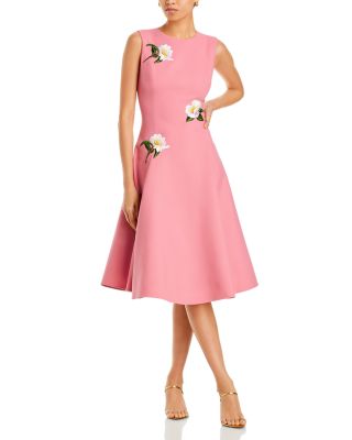 Oscar de la Renta - Floral Appliqu&eacute; Dress