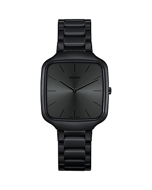 Shop Rado True Square Thinline X Le Corbusier Watch, 37mm X 43mm In Black