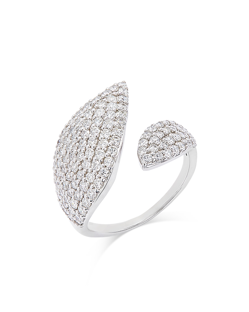 Bloomingdale's Diamond Pave Bypass Ring In 14k White Gold, 1.50 Ct. T. W. In White