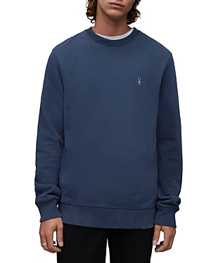 Allsaints Raven Slim Fit Crewneck Sweatshirt In Cadet Blue