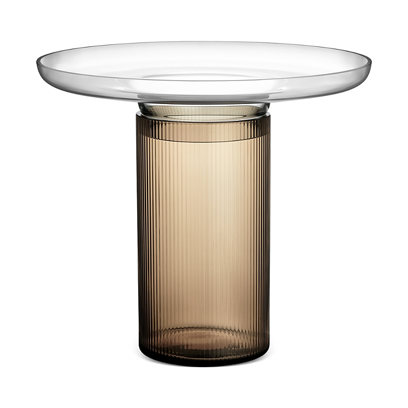 Orrefors Ensemble Brown/gray Vase, Large In Brown/gray