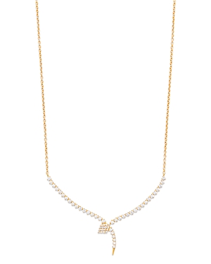 Bloomingdale's Diamond Bypass Curved Bar Necklace in 14K Yellow Gold, 0.65 ct. t.w.