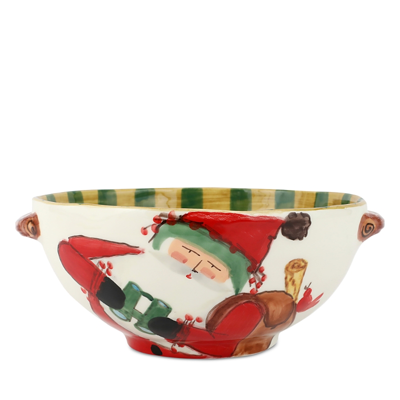 Vietri Old St. Nick Handled Bowl In Multi