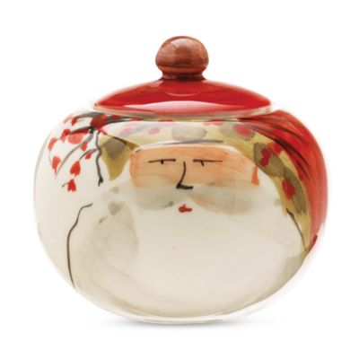 VIETRI - Old St. Nick Sugar Bowl with Lid