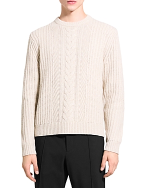 Theory Vilare Crewneck Cable Knit Sweater