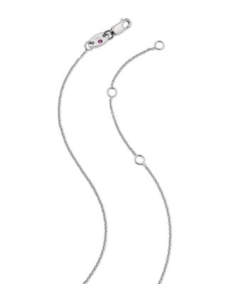 18K White Gold Venetian Princess Diamond Pendant Necklace, 18"