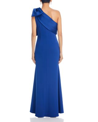 Long Satin Bow Maxi Dress