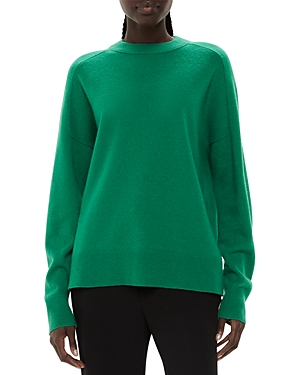 Whistles Wool Boyfriend Sweater In Green