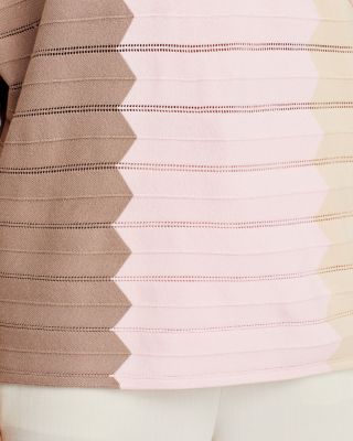 Color Block Pointelle Top