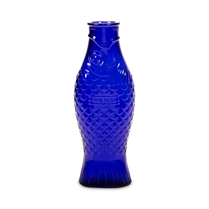 Serax Fish Bottle In Dark Blue