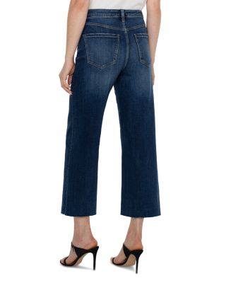 Stride High Rise Cropped Wide Leg Jeans in Bowers