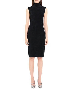 THEORY TURTLENECK FITTED MIDI DRESS