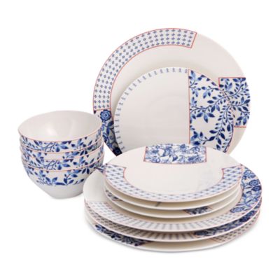 12 Piece Folksy Dinner Set