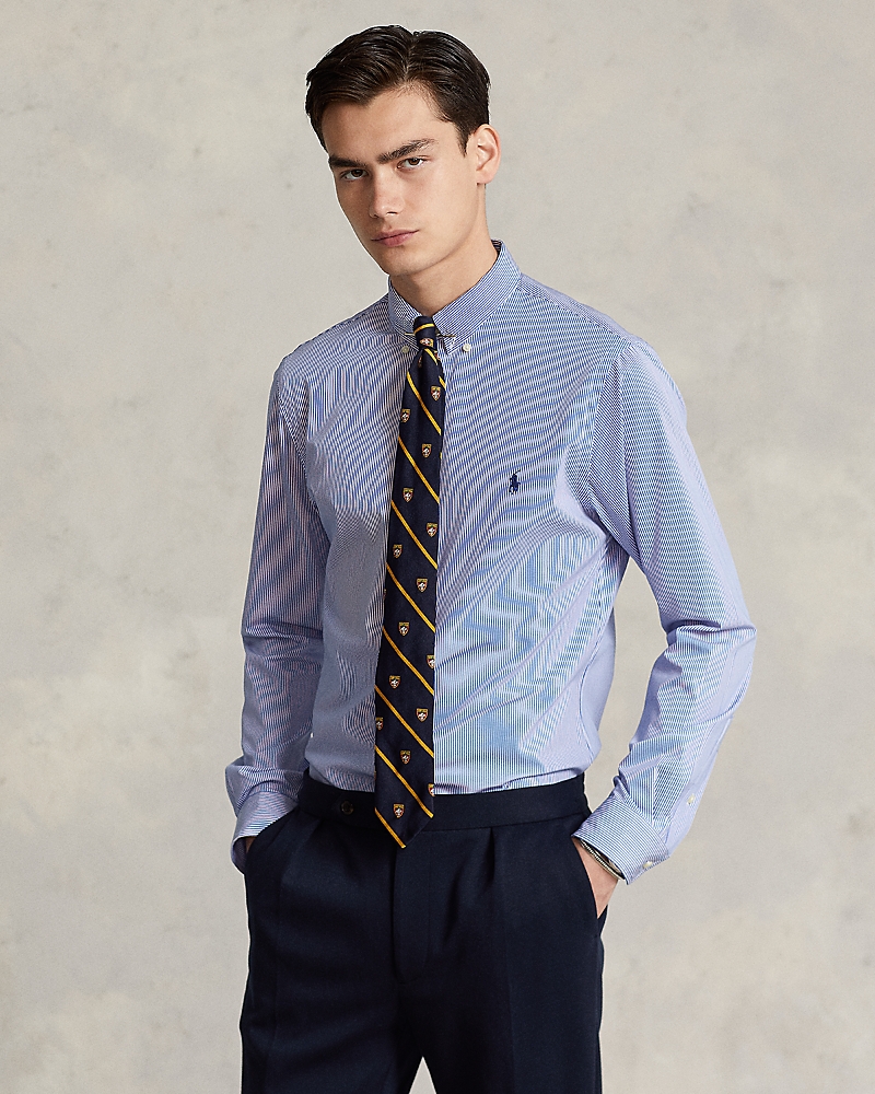 Polo Ralph Lauren Slim Fit Long Sleeve Poplin Button Down Shirt