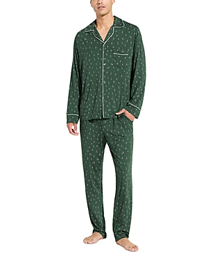 Shop Eberjey William Pajama Set In Winter Pine