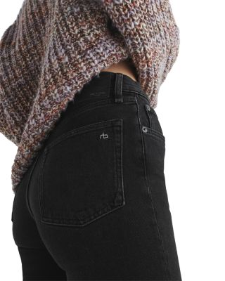 Harlow High Rise Slim Leg Jeans in Worn Black