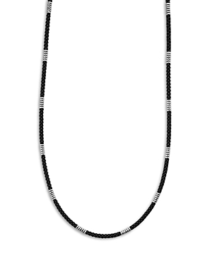 Lagos Men's Sterling Silver Anthem Black Ceramic Station Necklace, 20 - 100% Exclusive In Black/silver
