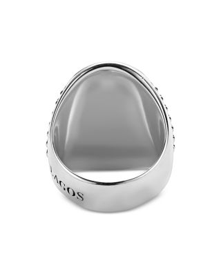 Men's Sterling Silver Anthem Skull Signet Ring - Exclusive