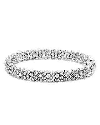 Men's Sterling Silver Anthem Caviar Skull Bead Bracelet - Exclusive