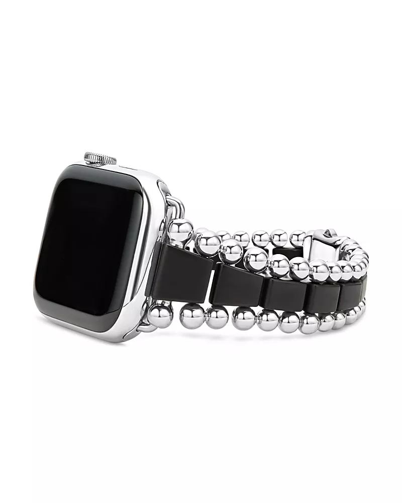 Lagos Smart Caviar Black Ceramic & Stainless Steel Apple Watch Bracelet, 42mm - Exclusive