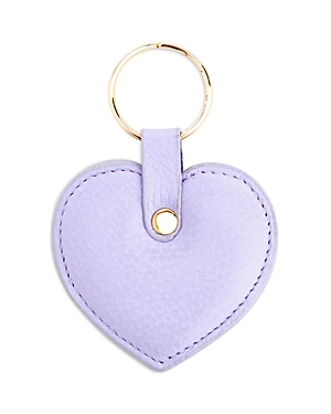 Royce New York Royce Leather Heart Key Fob In Lavender