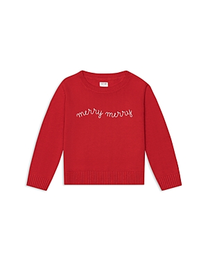 1212 Girls' Embroidered Sweater - Little Kid In Red