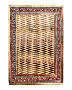 Bashian One Of A Kind Persian Mir Sarouk Area Rug, 7'5 X 10'9 In Ivory
