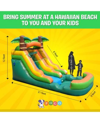  Inflatable Water Slide (Without Blower) - 21' x 9' x 12' Foot Backyard Inflatable Slide for Summer Fun - Slide with Water Pool for Kids