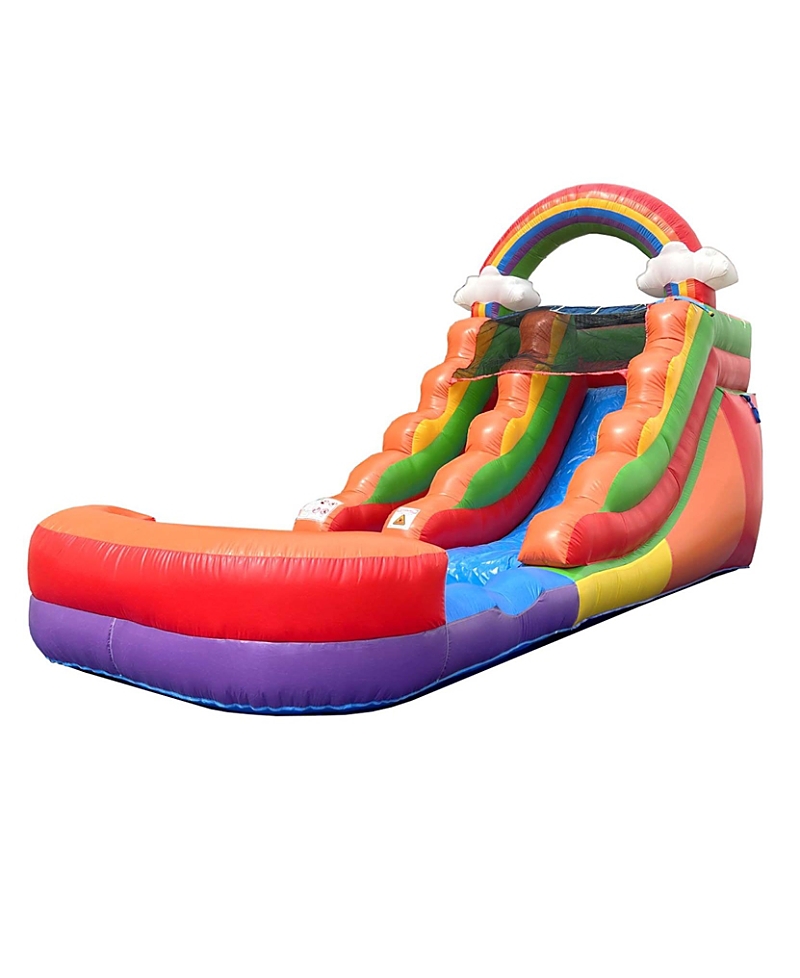 Pogo Bounce House 21' X 9' X 12' Inflatable Water Slide With Water Pool For Kids