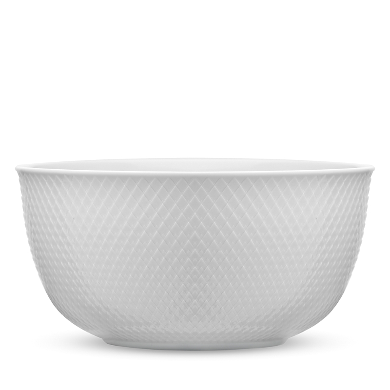 Rosendahl Lyngby Porcelain Rhombe Serving Bowl, White In White