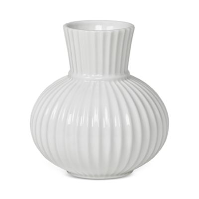 Lyngby Porcelain Tura Vase, White Porcelain