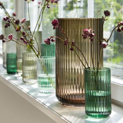 Lyngby Vase, Copenhagen Green Mouth Blown Glass