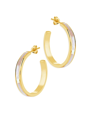 Sterling Forever Mishel Hoops In Gold