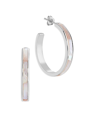 Sterling Forever Mishel Hoops In Silver