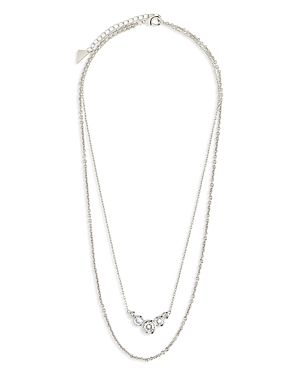 Shop Sterling Forever Eileen Layered Necklace, 18 In Silver