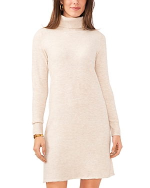 Shop Vince Camuto Turtleneck Sweater Dress In Malted