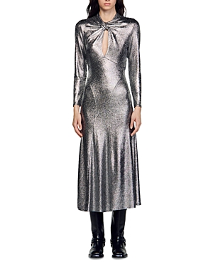 Sandro Hannah Metallic Maxi Dress