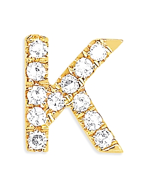 Ef Collection Diamond Initial Stud Earring In K